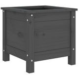 Garden Planter Grey 40x40x39 cm Solid Wood Pine 825249