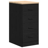 Garage Cabinets 2 pcs Black Engineered Wood 3328324