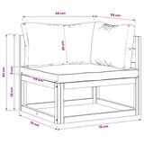 2 pcs Sectional Corner Sofa with Cushions Solid Acacia Wood 42028315