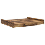 Storage Bed Frame Old wood 200 x 200 cm Engineered wood 3335267