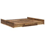 Storage Bed Frame Old wood 180 x 200 cm Engineered wood 3335275