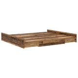 Storage Bed Frame Old Wood 180 x 200 cm Engineered Wood 3335275