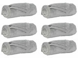 Throw Blankets 6 pcs Grey 150 x 200 cm Fleece 42016802