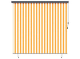 Roller Blind White and Orange 200 x 250 cm Fabric and Aluminum 362095