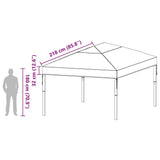Gazebo Cover Replacement Transparent 400 x 300 x 32 cm PVC 42008409