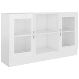 Vitrine Cabinet High Gloss White 120x30.5x70 cm Engineered Wood 802792