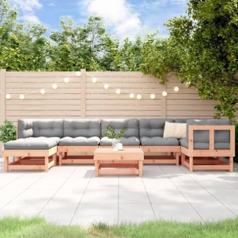 ZNTS 8 Piece Garden Lounge Set Solid Wood Douglas 3186282