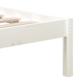 3101229 Bed Frame without Mattress White Solid Wood 160x200 cm