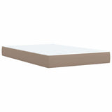 Box Spring Bed with Mattress Cappuccino 120x190 cm Faux Leather 3286115