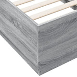 Bed Frame without Mattress Grey Sonoma 75x190 cm Small Single 3209763