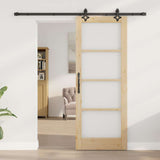 Sliding Door ORKDAL Natural and Black 78 x 202 cm 3332187