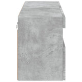 TV Wall Cabinet with LED Lights Concrete Grey 100x30x40 cm 837214