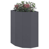 Corner Planter Anthracite 30 x 30 x 50 cm Steel 883677