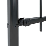 ZNTS Garden Fence with Spear Top Steel 10.2x0.6 m Black 277598