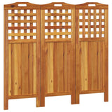 3-Panel Room Divider 121.5x2x115 cm Solid Wood Acacia 318546