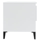 Side Tables 2 pcs High Gloss White 50x46x50 cm Engineered Wood 819553