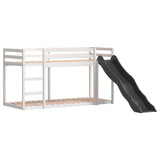 Bunk Bed with Slide&Ladder without Mattress White 90x200 cm 3284243