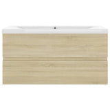 Sink Cabinet with Built-in Basin Sonoma Oak Engineered Wood 3071561