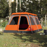 Family Tent Dome 10-Person Grey and Orange Quick Release 4004241