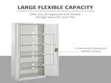 Cool Rolled Steel Tall Office Lockable Filing 2 Doors 4 Internal Adjustable Shelves Bookcase T3398P340945