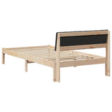 Bed frame Brown and black 100 x 200 cm Solid pine wood 878701