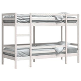 Bunk Bed without Mattress White 90x190 cm Single Solid Wood Pine 3284222
