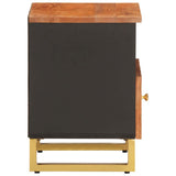 Bedside Cabinets 2 pcs Brown and Black Solid Wood Mango 356790