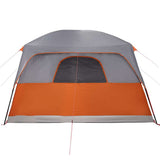 Family Tent with Porch 6-Person Grey and Orange Waterproof 94550