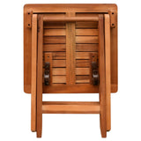 Sun Lounger with Table Solid Acacia Wood 42594