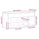 Shoe Bench Artisan Oak 102x30.5x45 cm Engineered Wood 859144