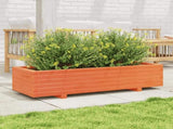 Garden Planter Wax Brown 110x40x26.5 cm Solid Wood Pine 847340
