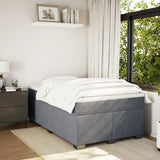 Box Spring Bed with Mattress Dark Grey 120x200 cm Velvet 3285276