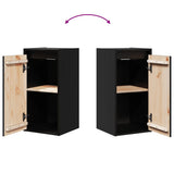 Wall Cabinets 2 pcs Black 30x30x60 cm Solid Wood Pine 813494