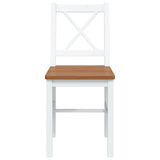 5 Piece Dining Set Brown and White 240884