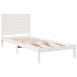 Extra Long Bed Frame without Mattress White 90x220 cm Solid Wood 3309310