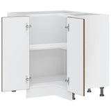 Kitchen Corner Base Cabinet "Porto" Brown Oak Engineered Wood 853994
