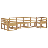 Outdoor Sofa Set 7 pcs White Solid Acacia Wood 3388153