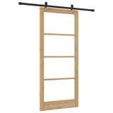 Sliding Door ORKDAL Natural and Black 93 x 211 cm 3332177