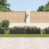 ZNTS Garden Raised Bed Galvanised Steel 320x40x45 cm Anthracite 47055