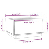 Coffee Table Black 55x56x32 cm Solid Wood Pine 813409
