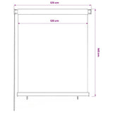Outdoor Roller Blind 125 cm Black 312942