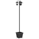 3-Head Lamp Post with Planter Black 32 x 32 x 188 cm 42042696
