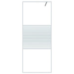 Walk-in Shower Wall White 80x195 cm Clear ESG Glass 152150