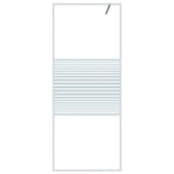 Walk-in Shower Wall White 80x195 cm Clear ESG Glass 152150