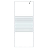 Walk-in Shower Wall White 80x195 cm Clear ESG Glass 152150