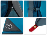 Camping Tent Set Folding 2 pcs Blue Taffeta and Fabric 3337169