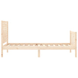 Bed Frame without Mattress Single Solid Wood Pine 3193171