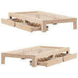 Bed Frame without Mattress 100x200 cm Solid Wood Pine 3309005