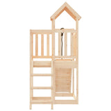 Playhouse with Climbing Wall Solid Wood Pine 3155831