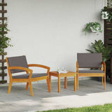 Bistro Set with Cushion 3 pcs Brown Polyester 4106470